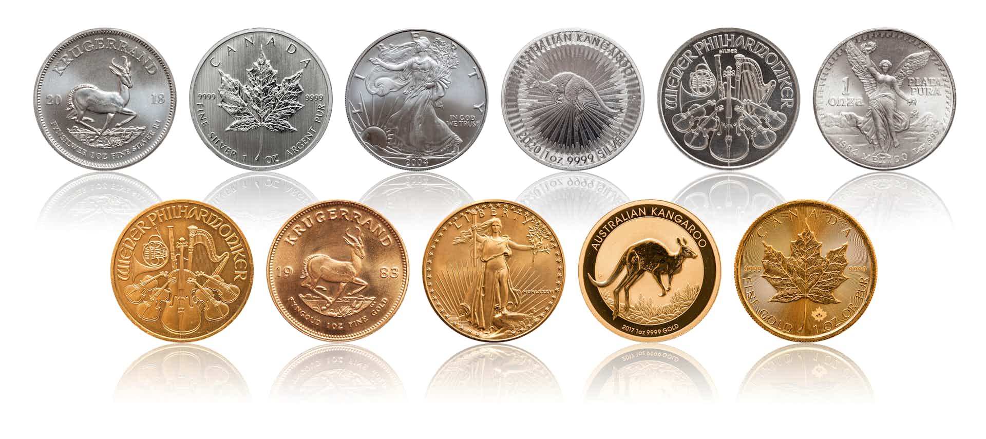 Types of coins that we buy in gold and silver bullion